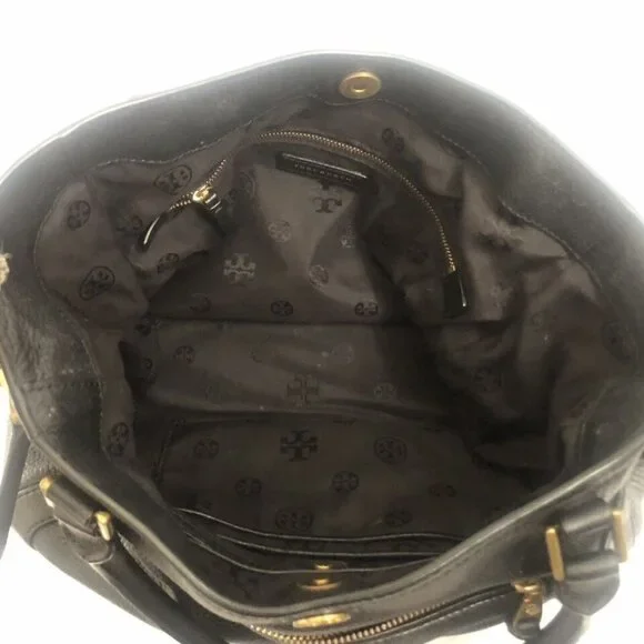 Tory Burchhandbag Black LeatherPurse ShoulderbagTote Satchel